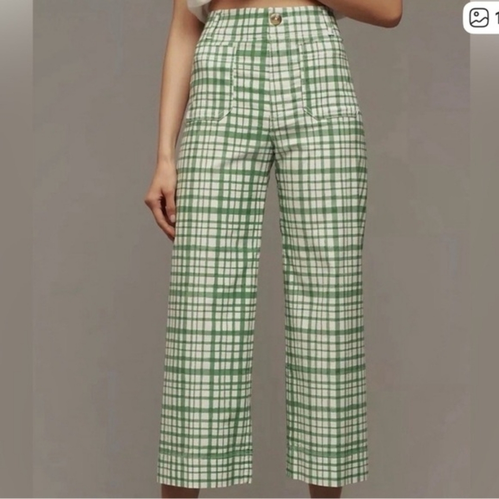 OPEN TO OFFERS Anthropologie Maeve Colette Pants Size 26 Green Stripe